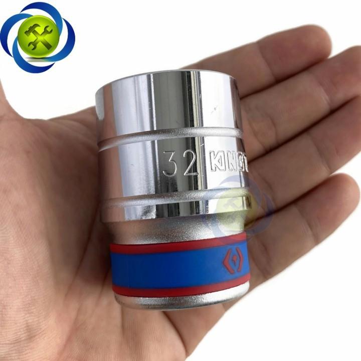 Tuýp 32mm loại 3/4 Kingtony 633532M loại ngắn 6 cạnh màu trắng