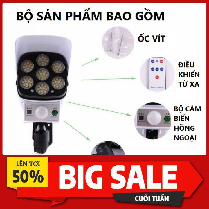 Đèn Cảm Biến Năng Lượng Mặt Trời Chống Nước Đèn Led Giả Camera Chống Trộm Tiết Kiểm Điện Cảm Ứng xa 5m