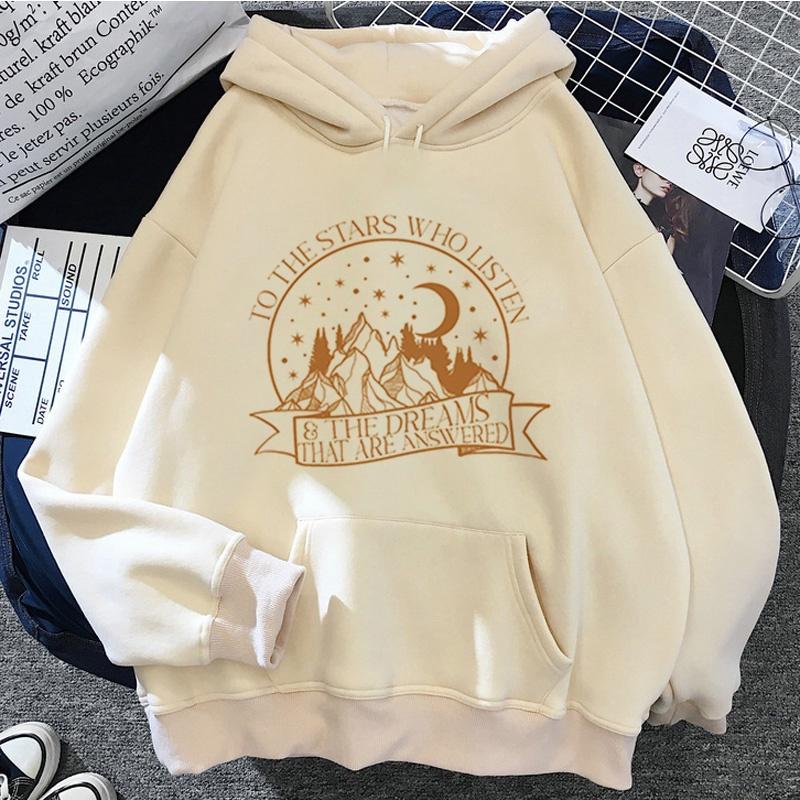 Áo Hoodie Họa Tiết Court of Thorns And Roses Phong Cách harajuku ADT