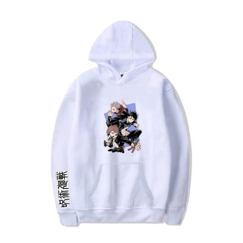Áo Hoodie Anime Jujutsu Kaisen Gojo Satoru 2 màu đen trắng chất đẹp L1
