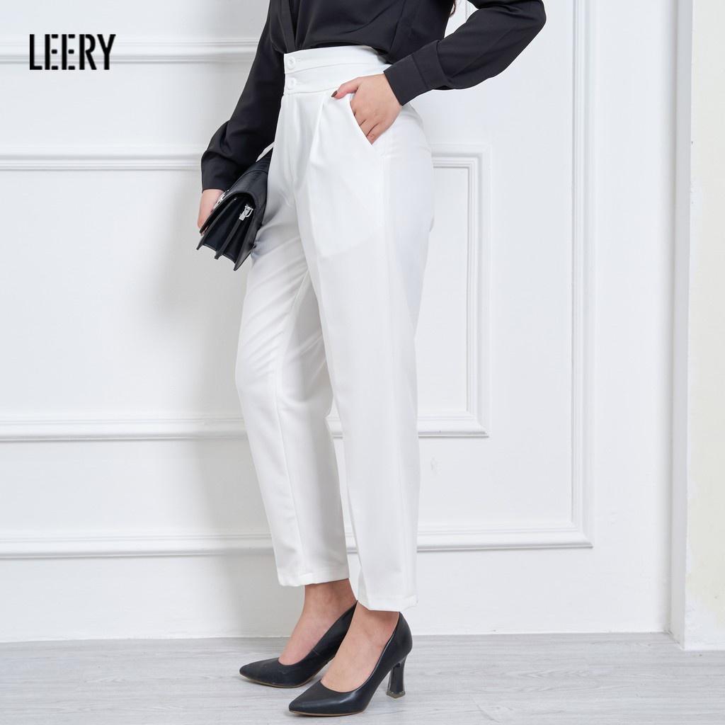 Quần baggy nữ nâng mông, quần công sở định hình dáng siêu gọn QD18 - LEERY