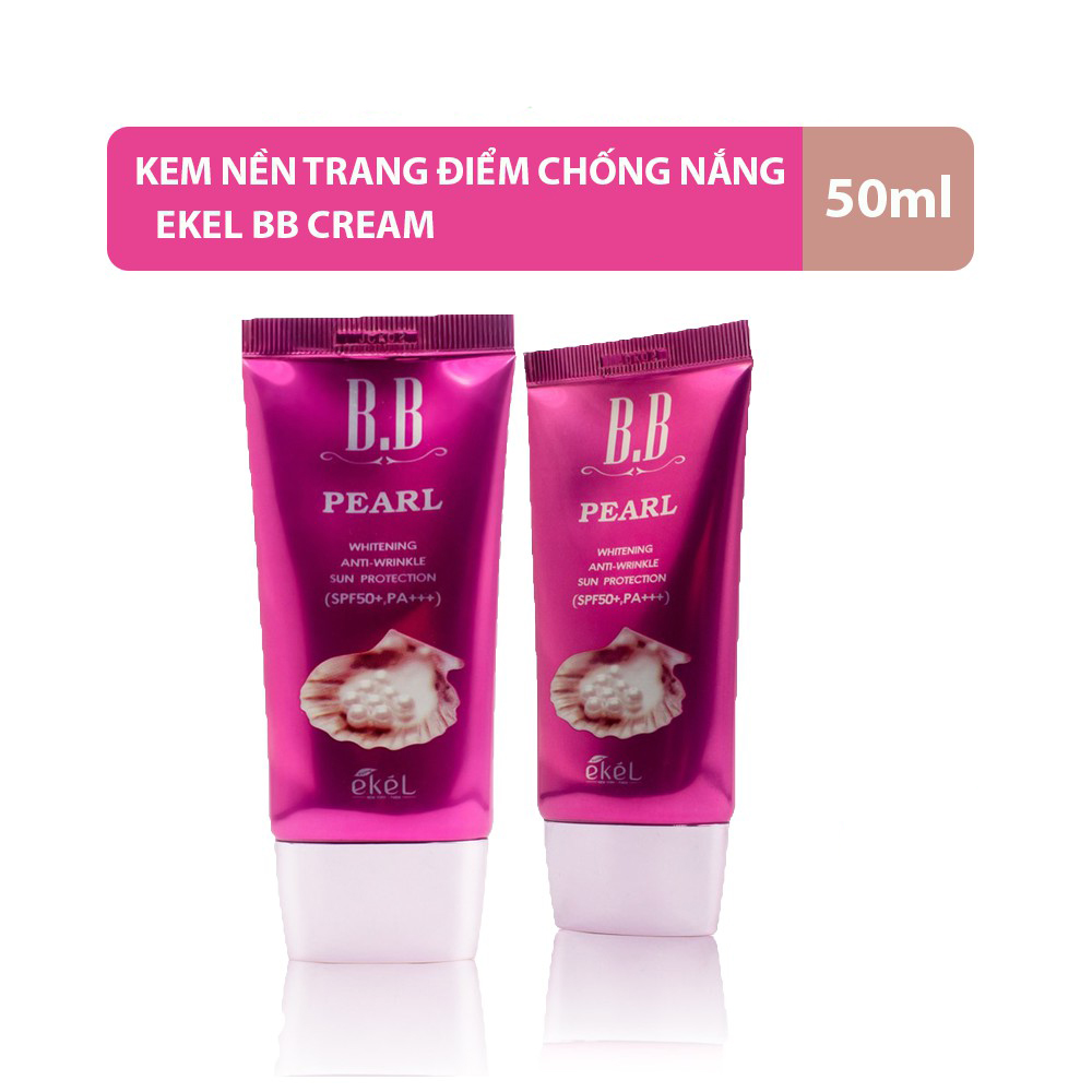 Kem nền trang điểm Ekel BB Cream Ngọc Trai chính hãng Hàn Quốc giúp  che khuyết điểm, chống lại tia cực tím cải thiện độ mịn da làm mờ nếp nhăn