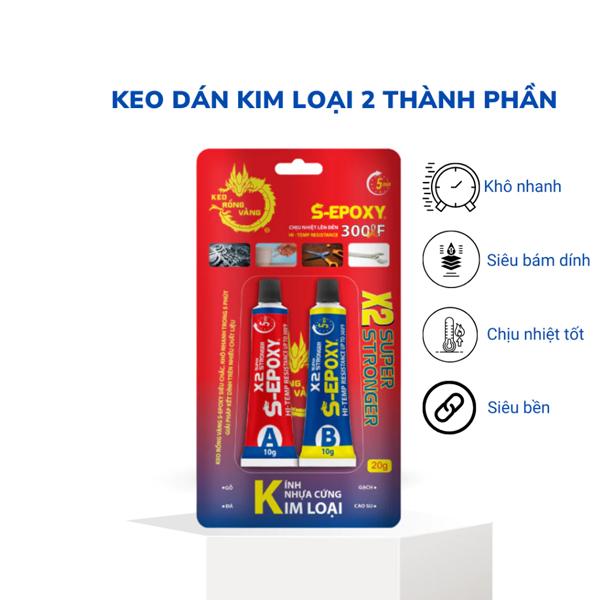 Vỉ 2 Keo Dán Kim Loại 2 Thành Phần 20g - S-Epoxy