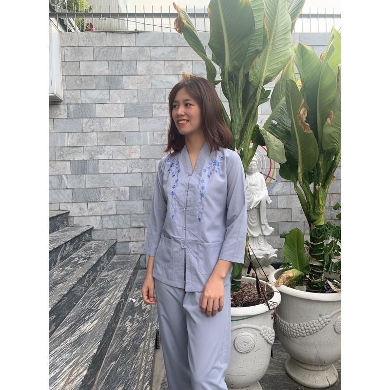 đồ lam đi chùa, thời trang nữ, bà lai,cho người trung niên