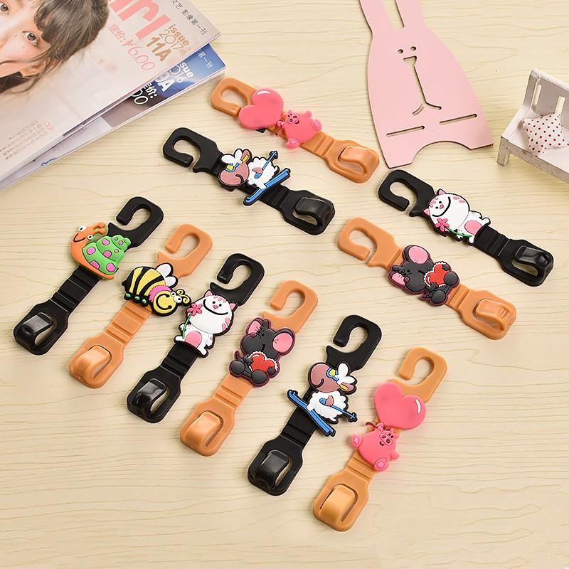 Combo 02 móc dẻo dễ thương treo đồ sau ghế ô tô