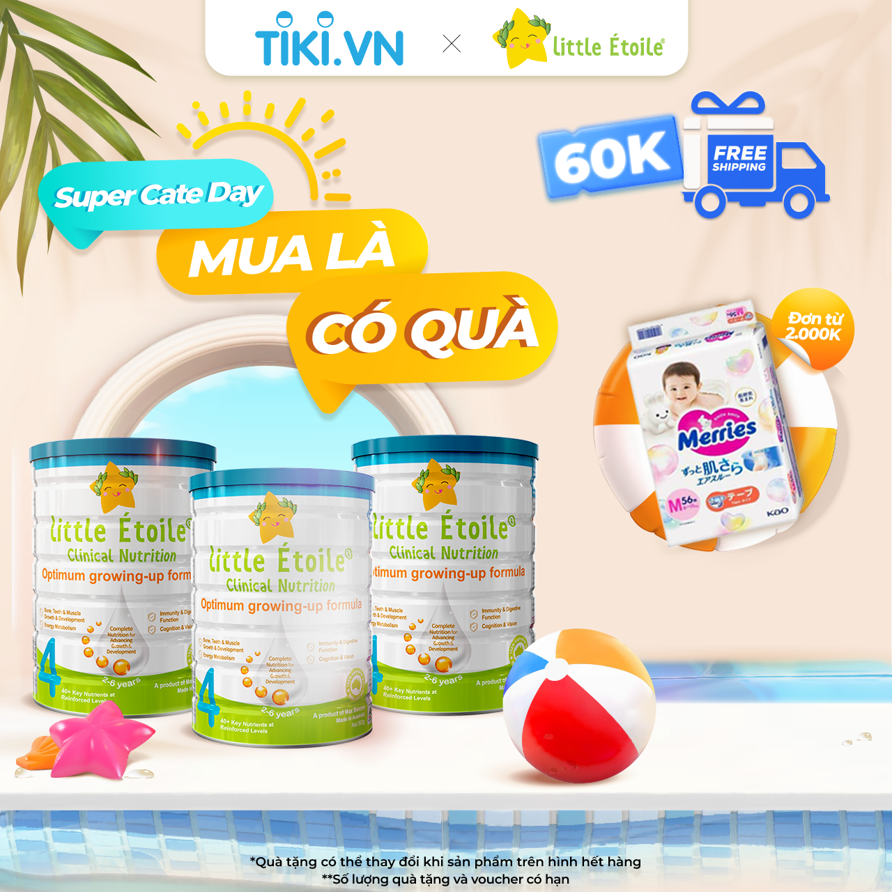 Combo 3 lon sữa bột ngôi sao nhỏ Little Étoile số 4  800g