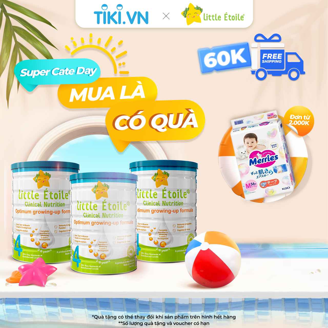 Combo 3 lon sữa bột ngôi sao nhỏ Little Étoile số 4 (2-6 tuổi) 800g