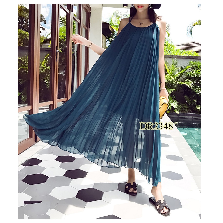 ĐẦM BẦU HÈ THU MAXI SANG CHẢNH DR2348