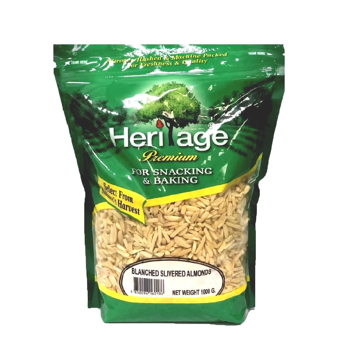 1000gram Hạnh nhân không vỏ lụa thái sợi Heritage