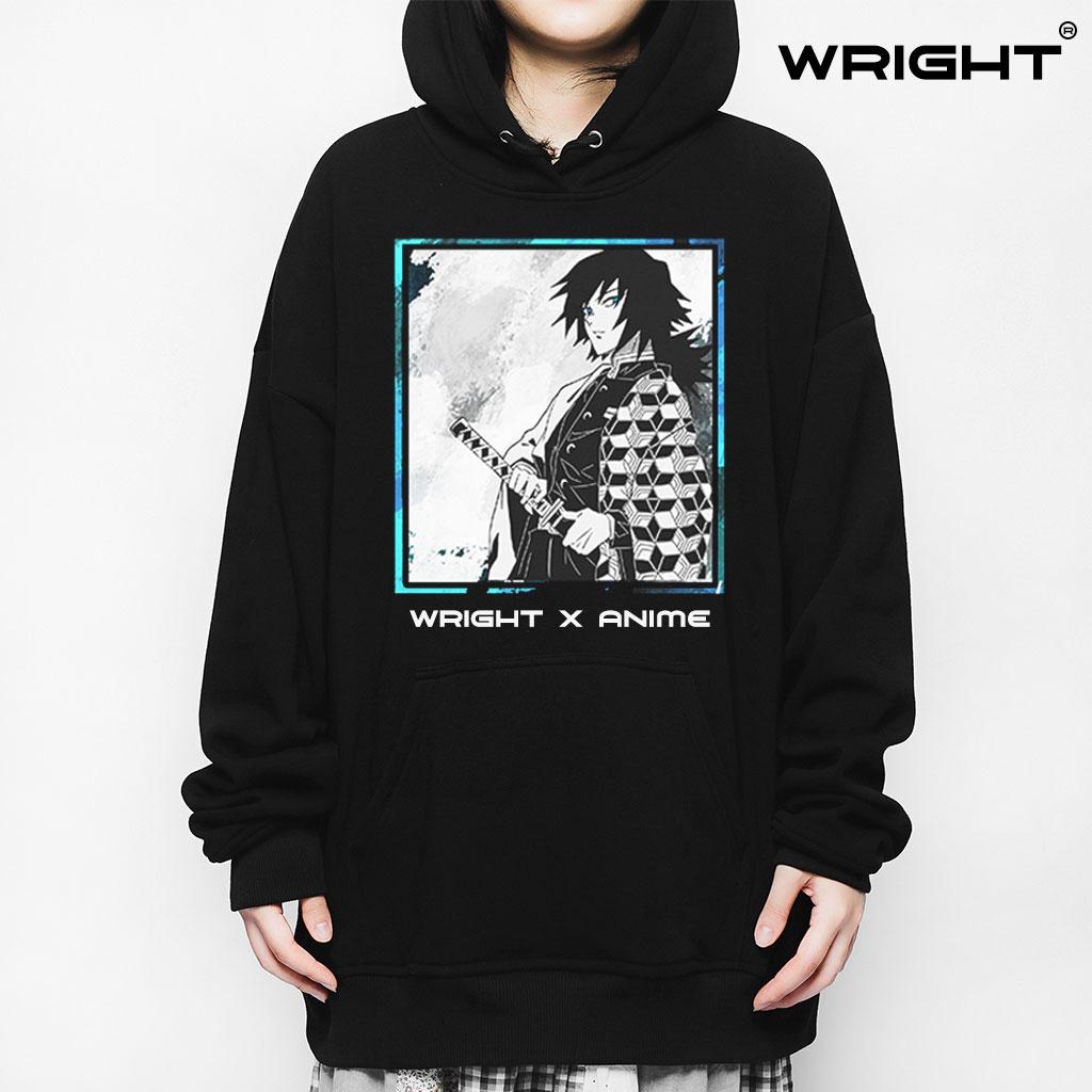 Áo hoodie anime wright demon slayer thanh gươm diệt quỷ oversize unisex