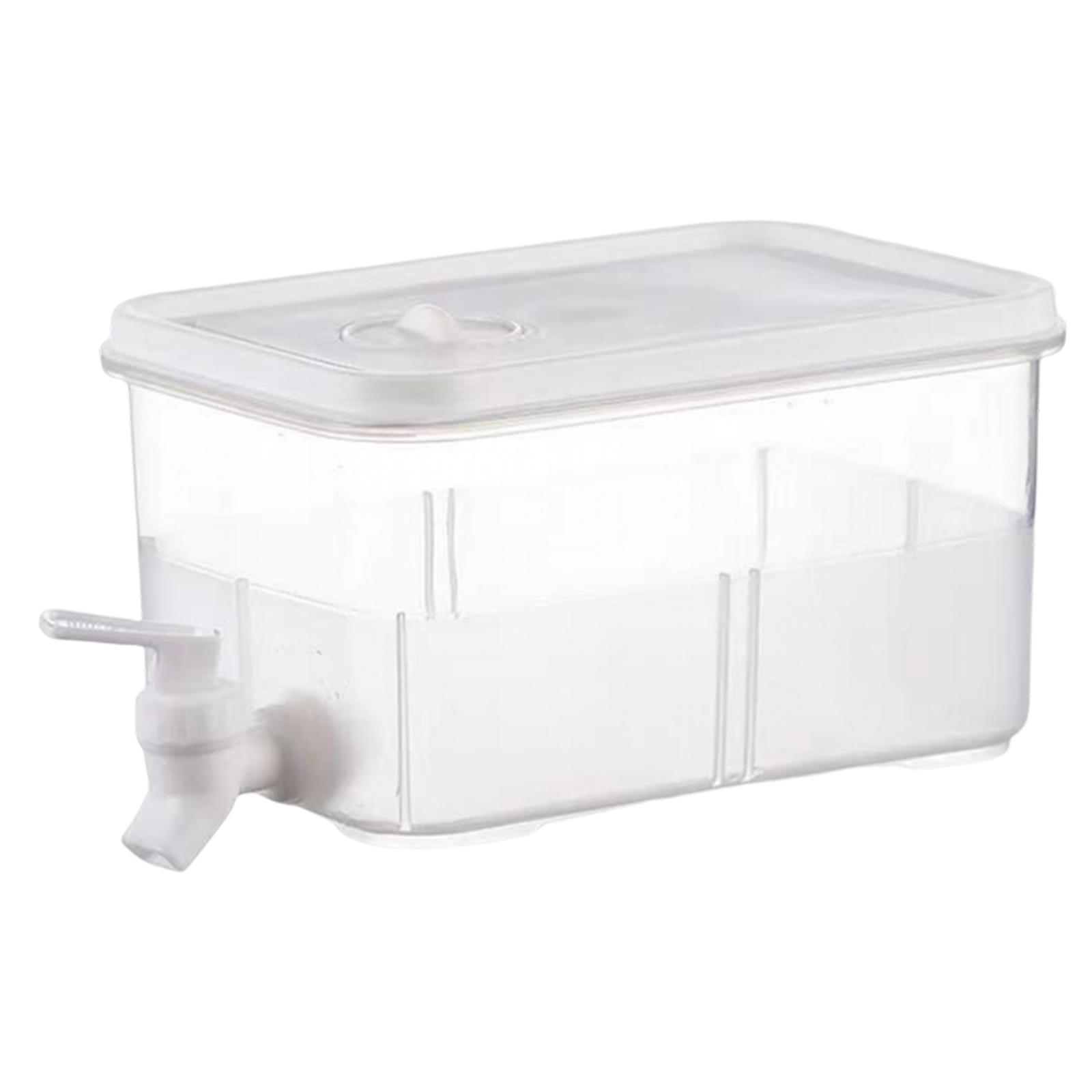 Iced Beverage Dispenser,Plastic Drink Dispenser Refrigerator Bottle Drinking Water Dispenser Cold Kettle with Faucet Beverage Container