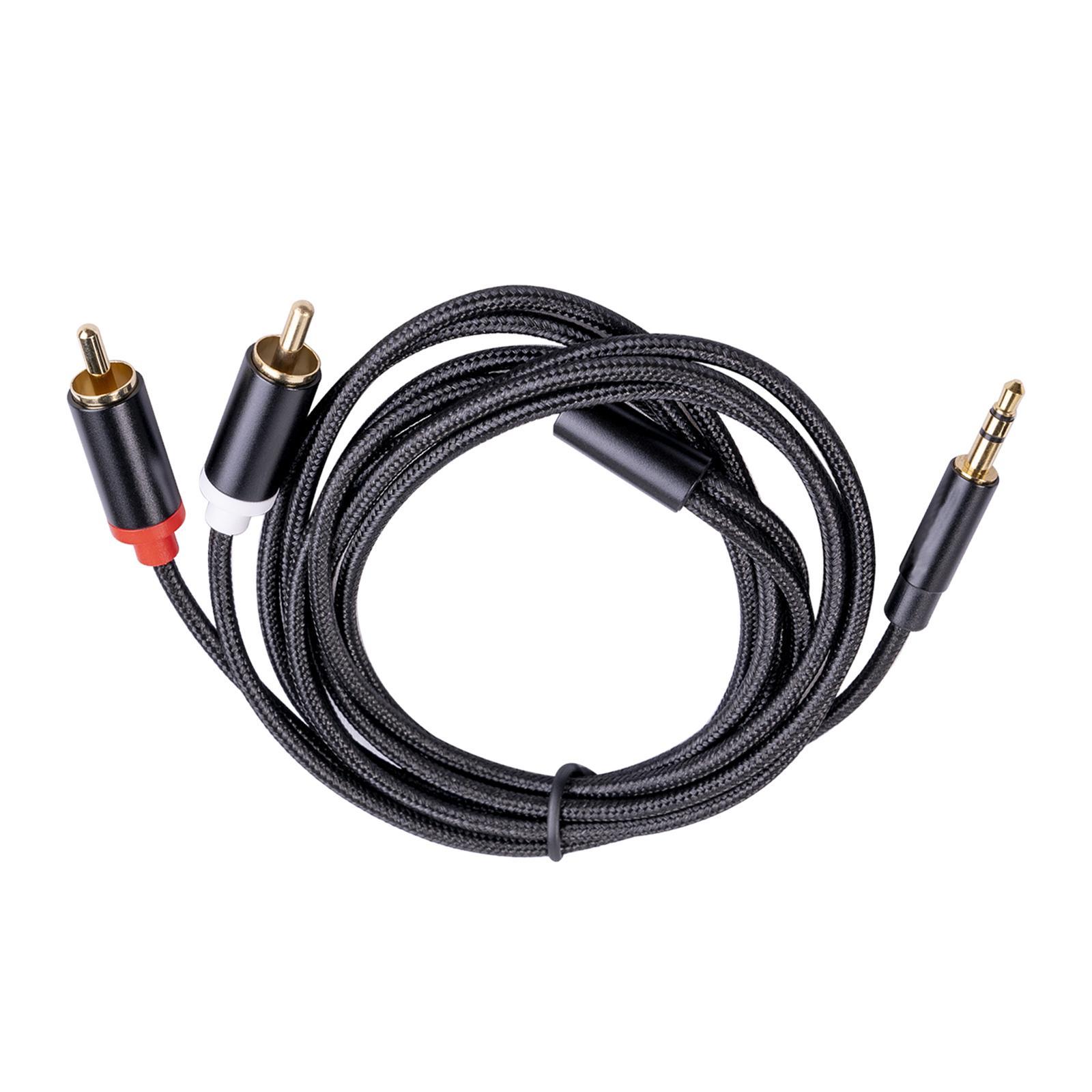 Y splitter rca phono adapter aux cables 1.8M