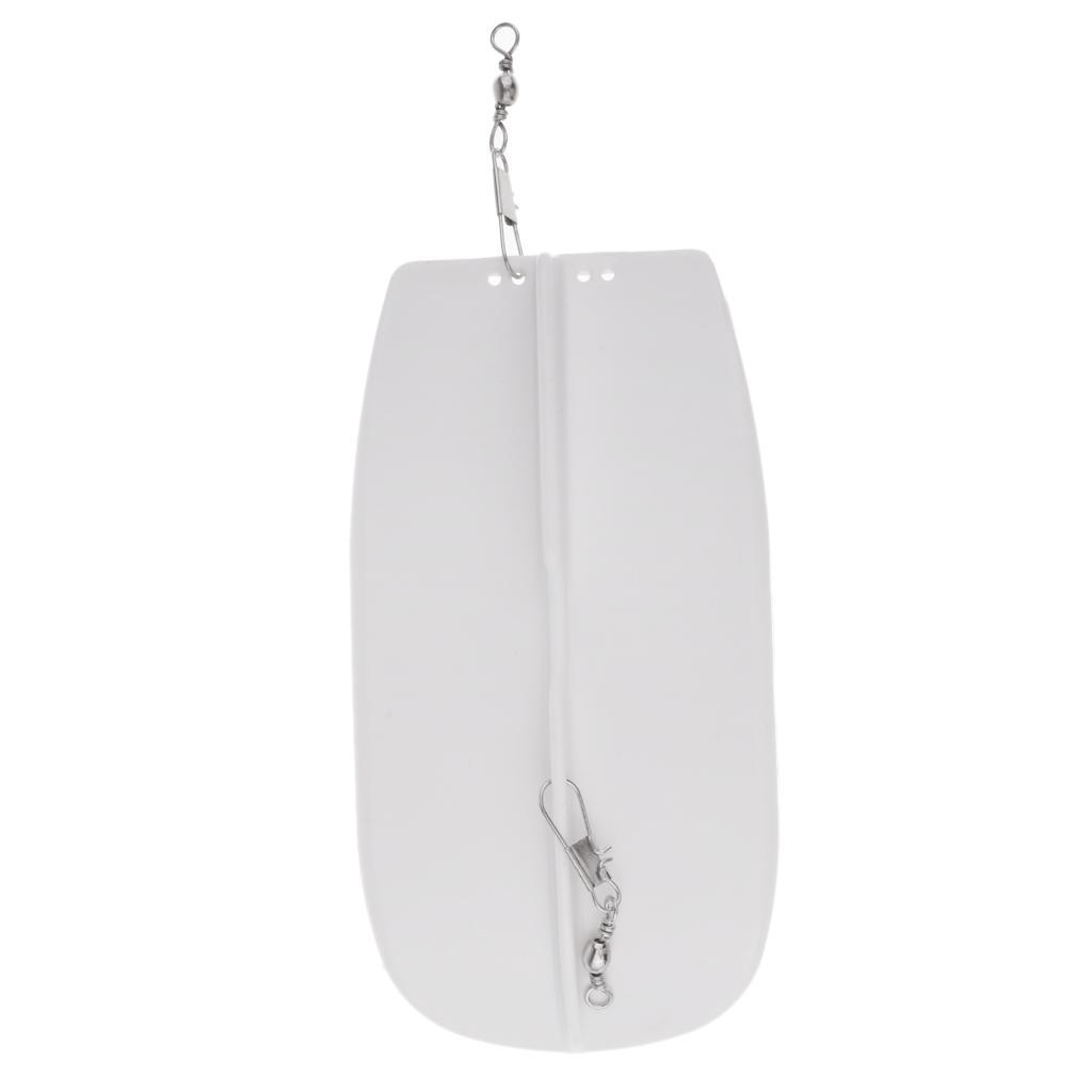 2x Artificial Bait Adjustable Weight Fishing Planer Trolling Diving Board Black White