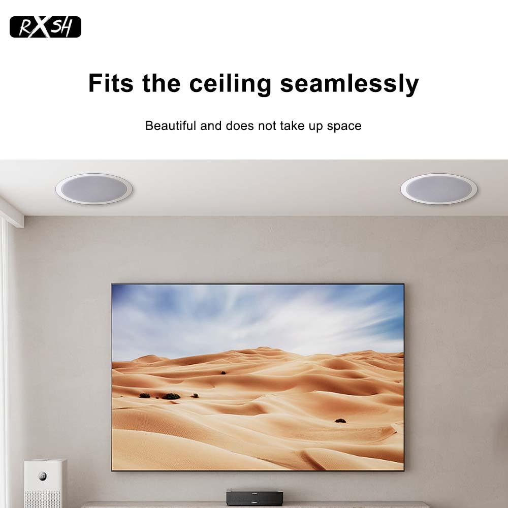 Loa Trần Bluetooth Hình Nón Kép 6 ''Loa Trên Mái Nhà Âm Thanh HiFi Âm Thanh Nổi Trên Trần Cho Hệ Thống Nhạc Nền Tại Nhà Màu sắc: 1 Loa BT