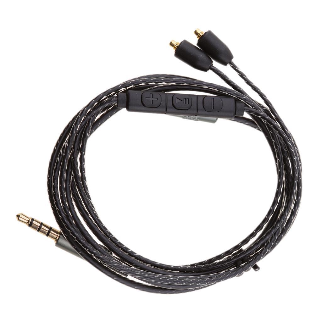 Replacement Audio Cable Mic &Control for Shure SE215 SE315 SE425 SE535
