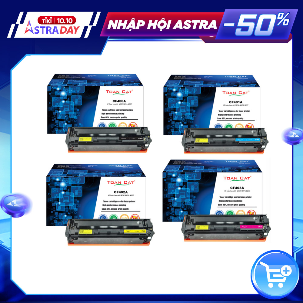 Hộp mực in Toàn Cát CF400A - CF401A - CF402A - CF403A dùng cho máy in HP Color LaserJet M252, M274, M277 - HÀNG CHÍNH HÃNG