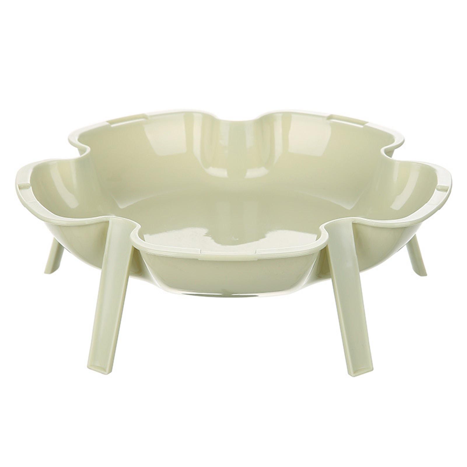 3 cái đĩa hình bông hoa dùng để xếp rau, đồ lẩu, trái cây