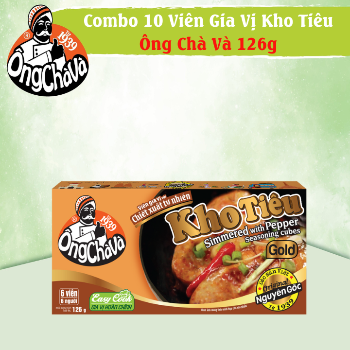 Combo 10 Hộp Viên Gia Vị Kho Tiêu Ông Chà Và 126gr