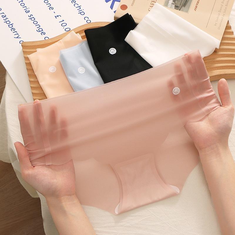 Quần lót nữ SU LỤA TÀNG HÌNH VIỀN SÓNG, không đường may, co giãn 4 chiều, hàng nội địa Trung caocấp, mát lạnh, đáy khángkhuẩn Women - Xanh lá