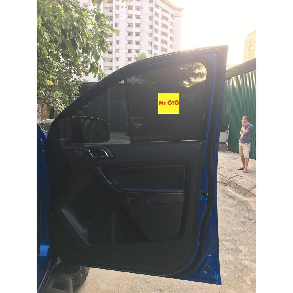 Rèm Che Nắng Xe Ford Ranger/ Ranger Raptor - Hàng Loại 1, có hút nam châm, BH 24 tháng