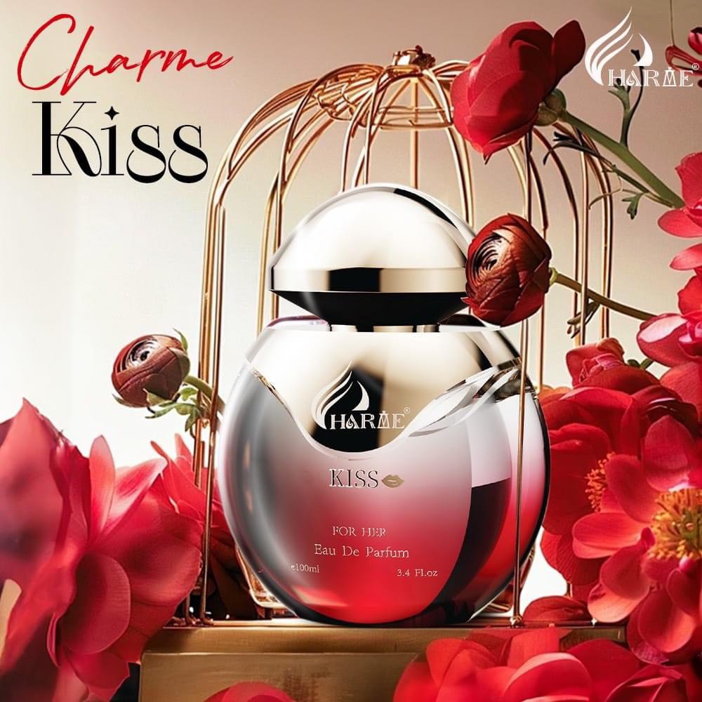 ( Phiên Bản mới nhất 2024 ) Nước hoa nữ Charme Kiss 100ml + tặng 1 chai 35ml