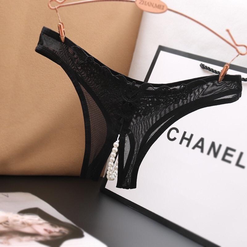 Quần Lót Ren Xuyên Thấu Hở Đáy Phối Ngọc Sexy Gợi Cảm Mainia Shop