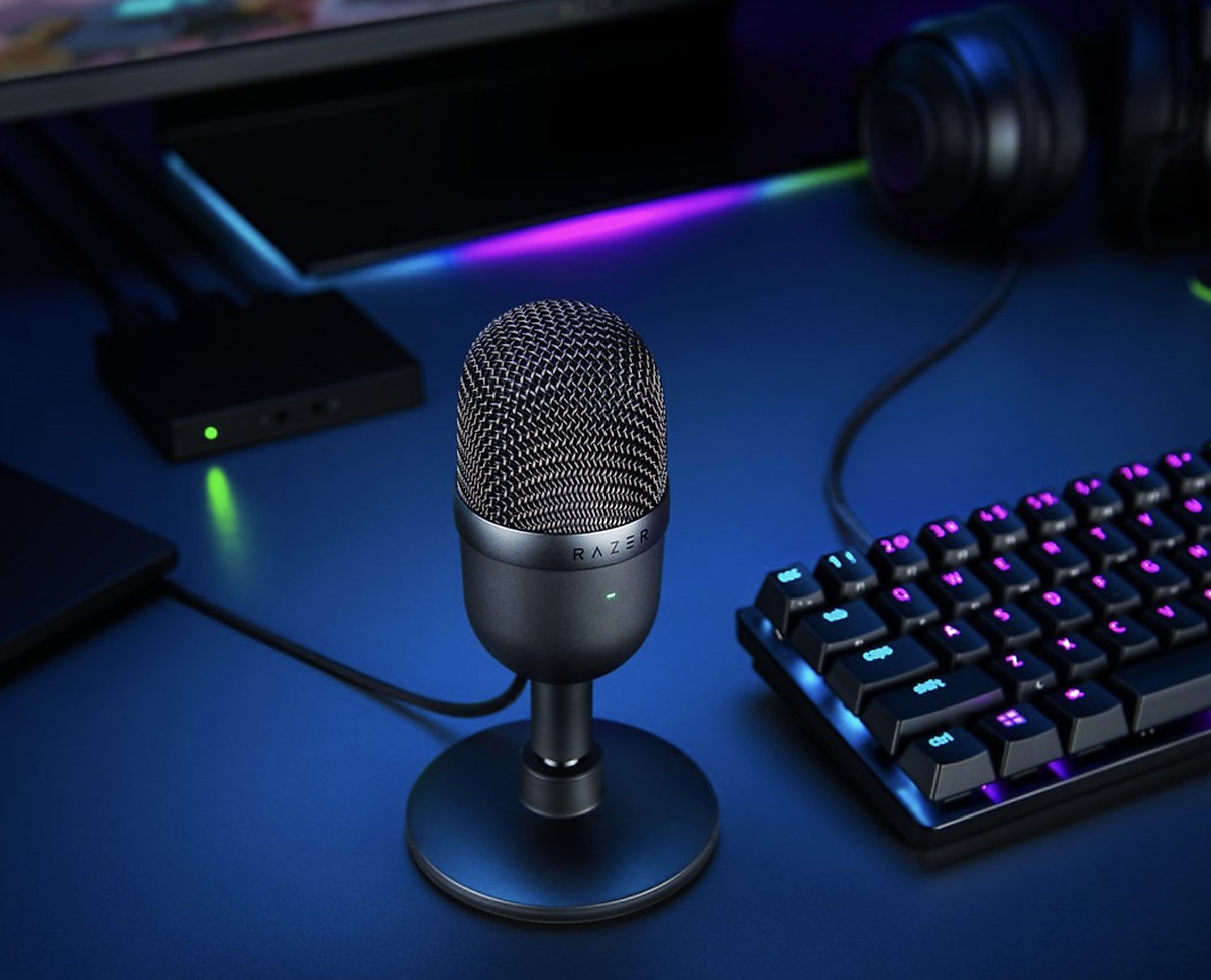 Micro Thu Âm Chuyên Nghiệp CV Razer Seiren Mini, Độ Nhậy Cao, Chống ồn thông minh, Đầu thu điện tử 14mm, Thiết kế thu âm giọng nói chính xác, Siêu nhỏ gọn, Chân đế chắc chắn, Chống shock tích hợp lắp trong - Hàng chính hãng