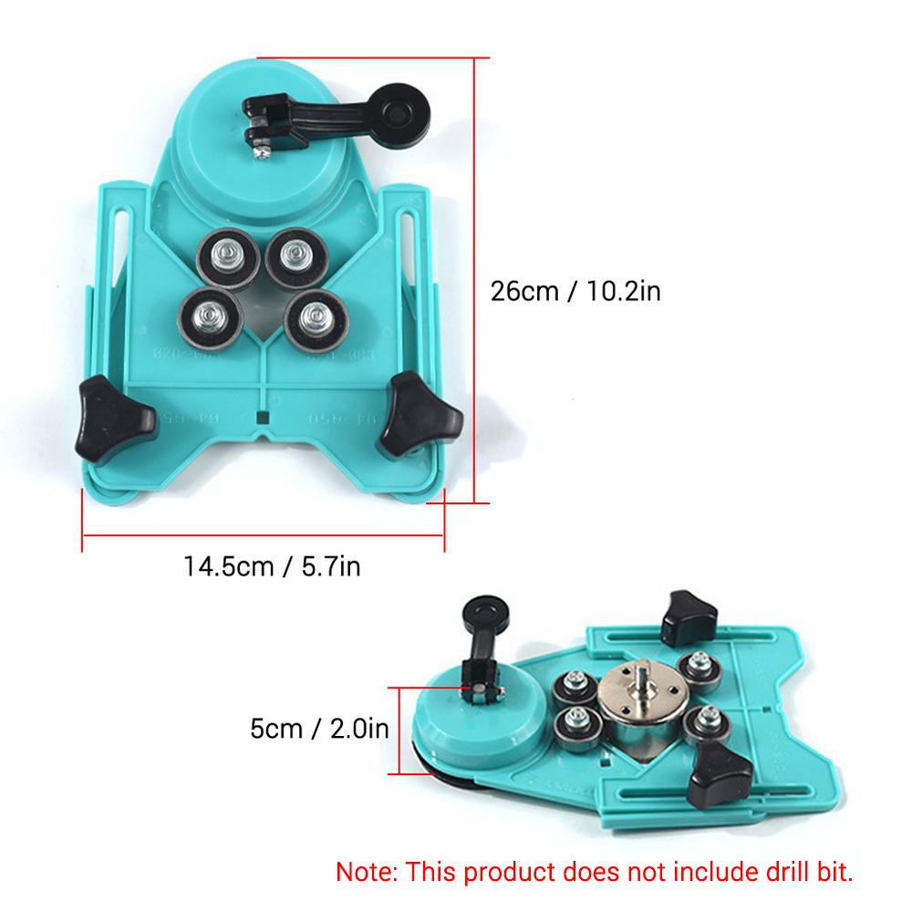 Adjustable Hole Saw Centering Locator Suction Holder Drill Bit Hole Saw Guide Jig Fixture Adjustable Drill Guide Hole Locator for Ceramic Tile Glass Marble Porcelain