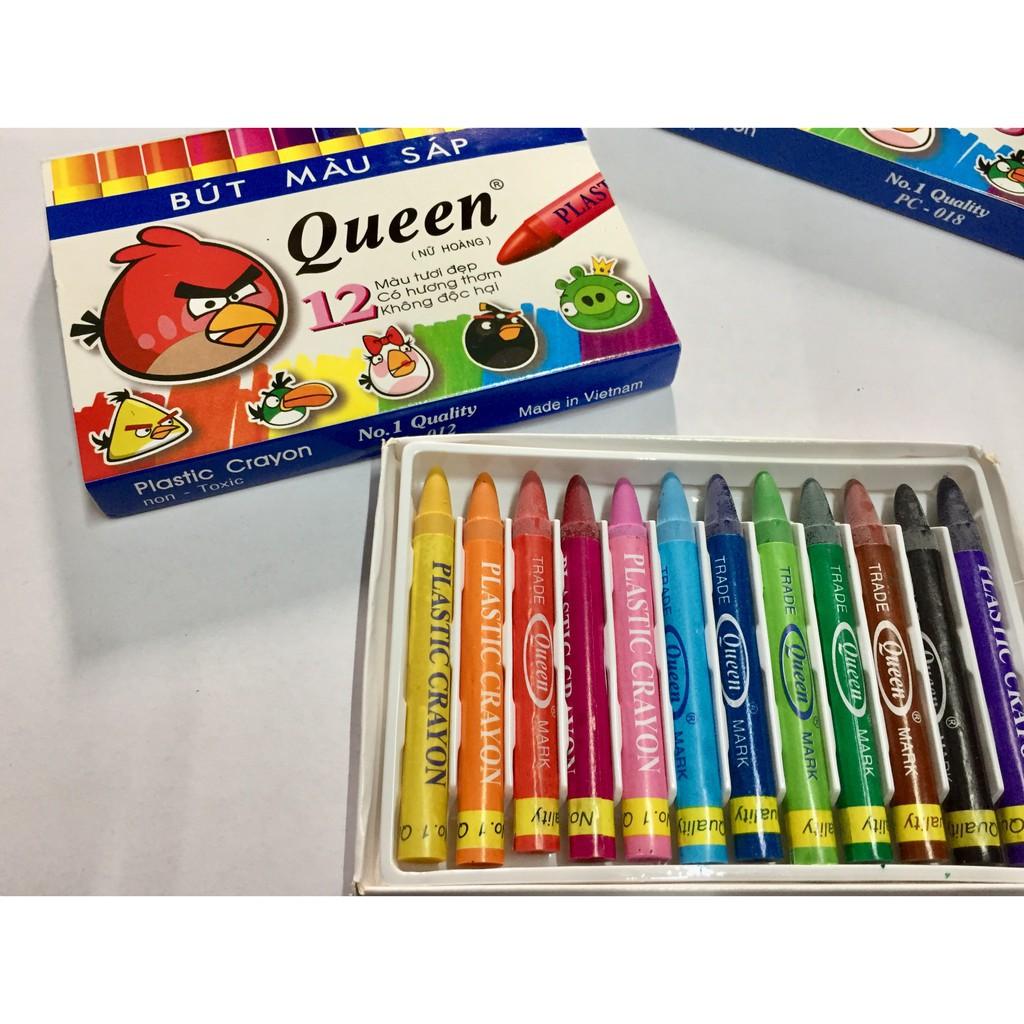 Bút sáp màu Queen 12 màu sắc không độc hại