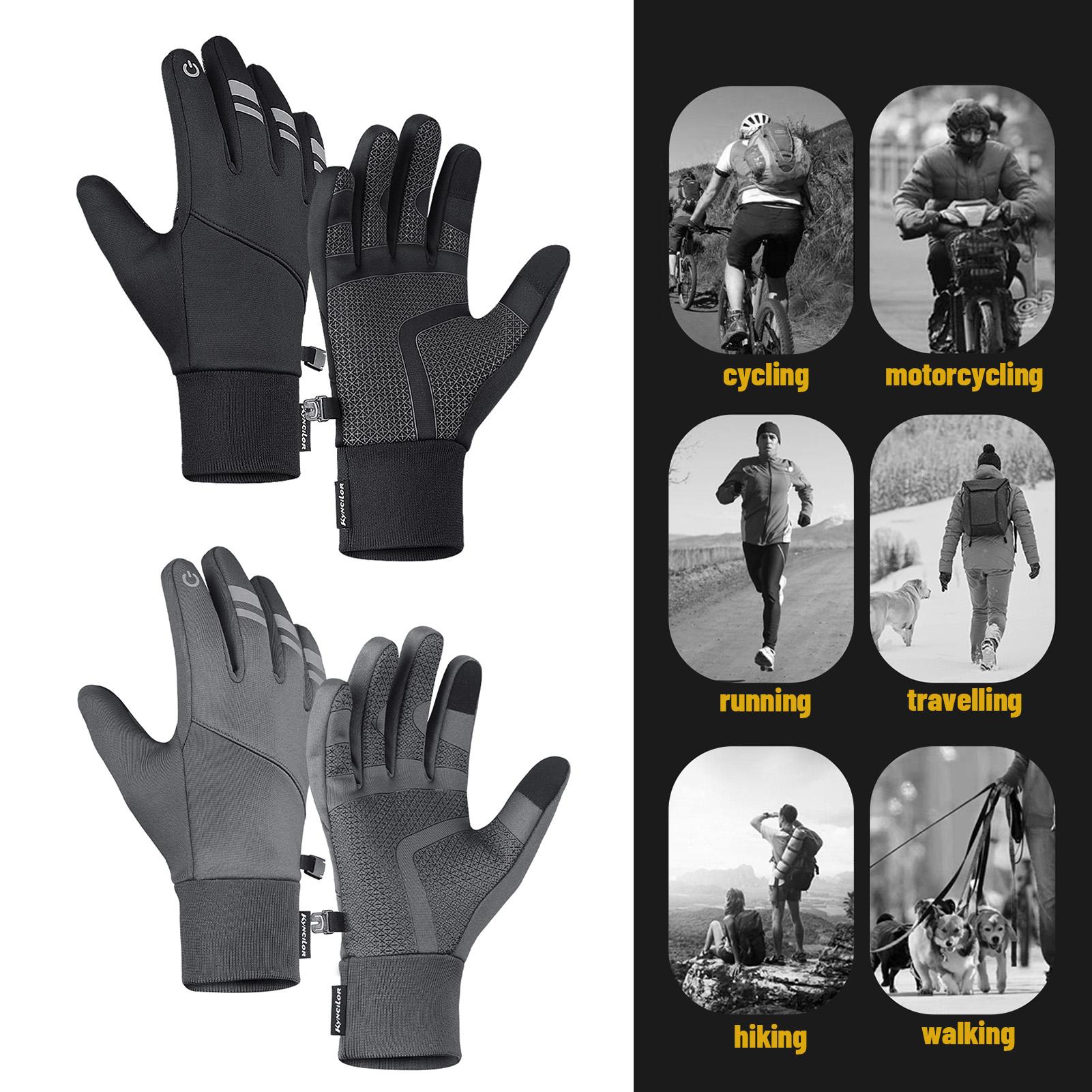 Găng tay ấm áp mùa đông vuốt được màn hình cảm ứng, lót lông cừu, không thấm nước