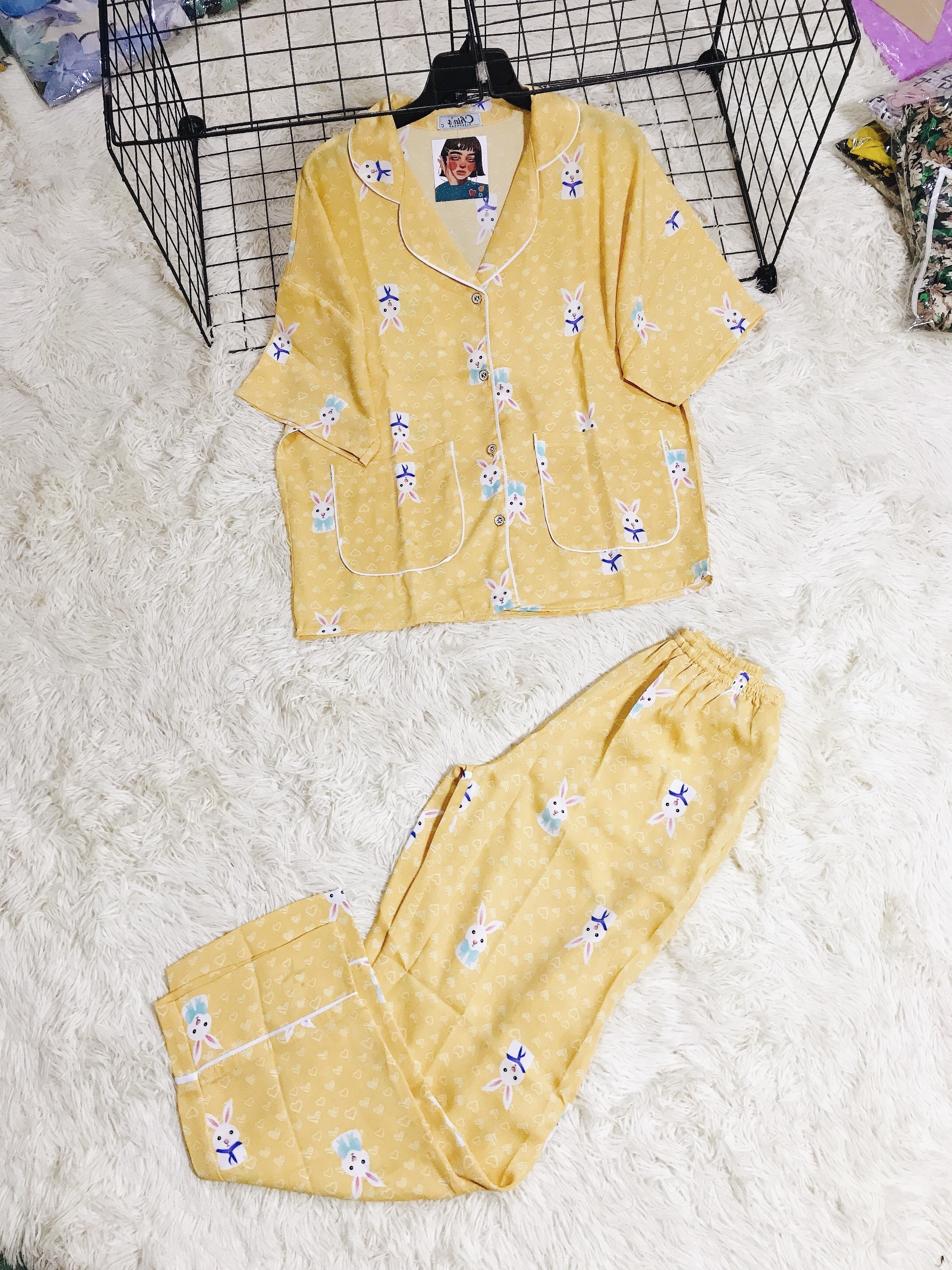 Đồ Bộ Mặc Nhà Pijama Nữ Dài Tay