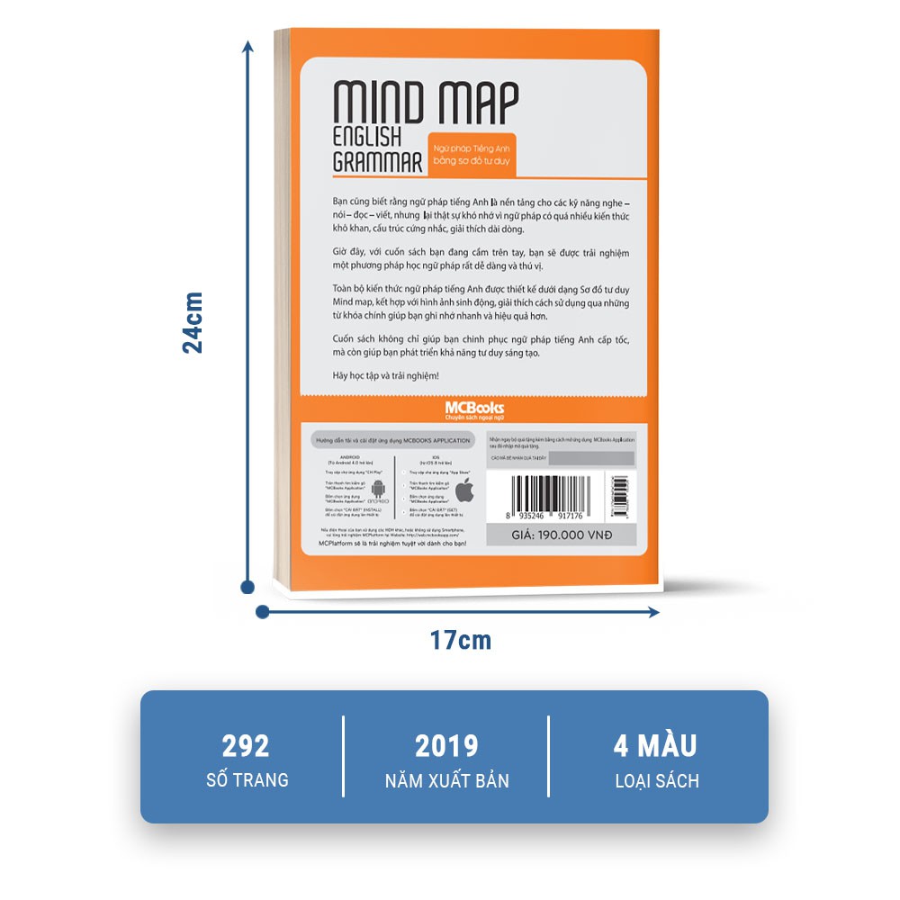 Sách - Combo Mindmap English Grammar và Mindmap English Vocabulary - Học Kèm App Online