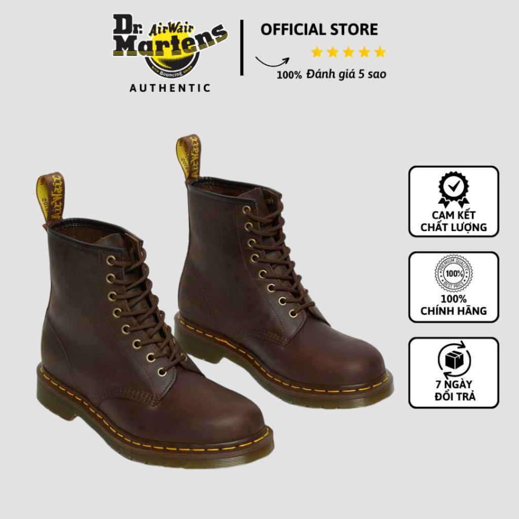 Giày Dr. Martens Hoàng Phúc 1460 Crazy Horse Leather Lace Up Boots Cao Cấp Thời Trang Nam