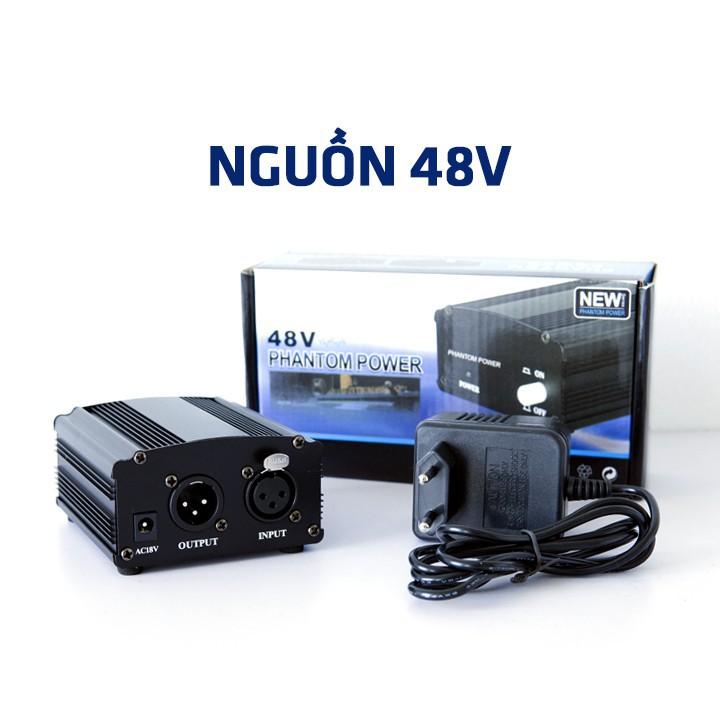 Full Bộ Nguồn 48v Cao Cấp Chuyên Dành Cho Micro Condenser Thu Âm Tặng Kèm 2 dây XLR Chống Nhiễu