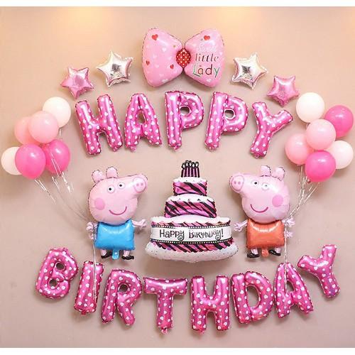 Set bóng HEO Peppa trang trí sinh nhật