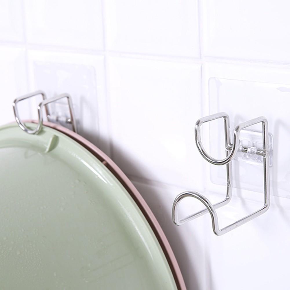 Combo 2 Móc Dính Tường Treo Chậu Nhà Tắm, Móc Inox Treo Đồ Gia Đình Tiện Tiện Ích  - Hàng Loại 1