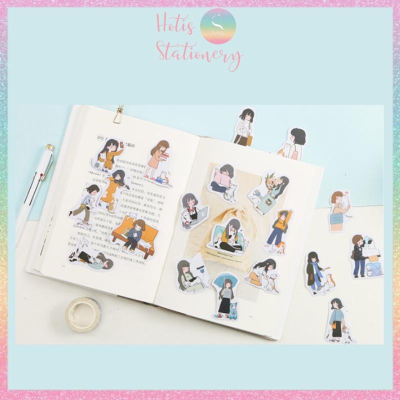 Bộ 40 sticker nhãn dán nhân vật hoạt hình sticker amine đáng iu