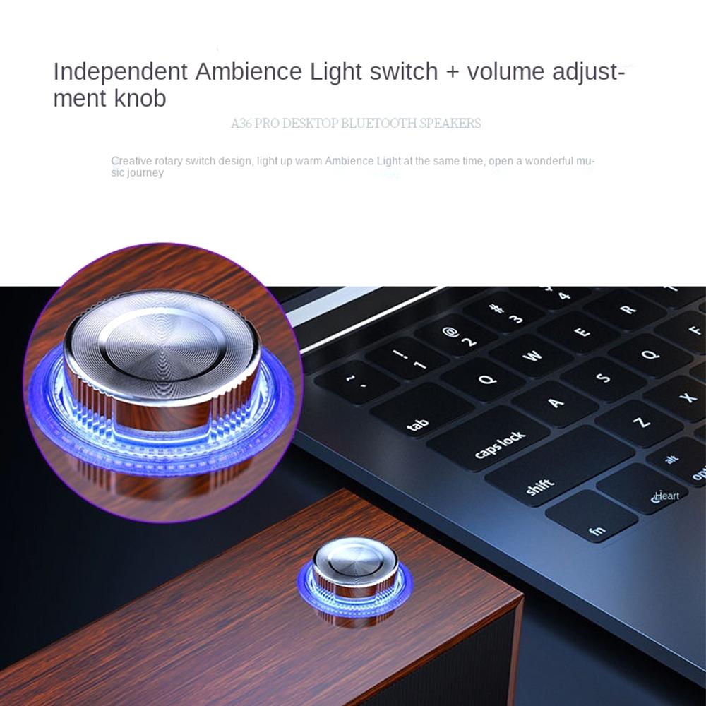 Loa di động có dây Bluetooth 5.0 Loa siêu trầm âm thanh HD bằng gỗ dài Loa âm nhạc vòm USB hỗ trợ ngoài trời Màu sắc: Đen