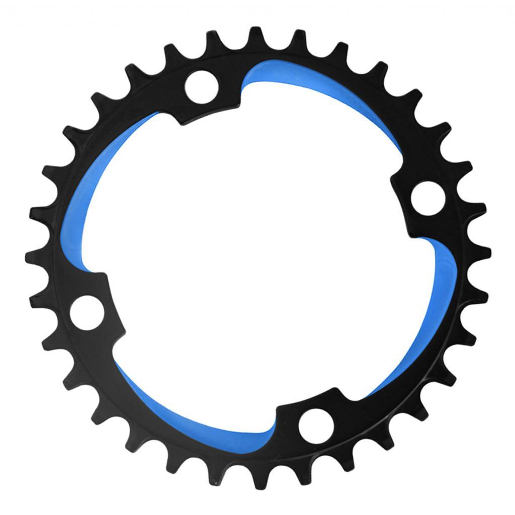 Bike Chainring, Round 104 BCD Mountain Bike Bicycle Single Speed Chainring - Lightweight Aluminum Alloy - Easy Installation - Select Colors & Sizes
