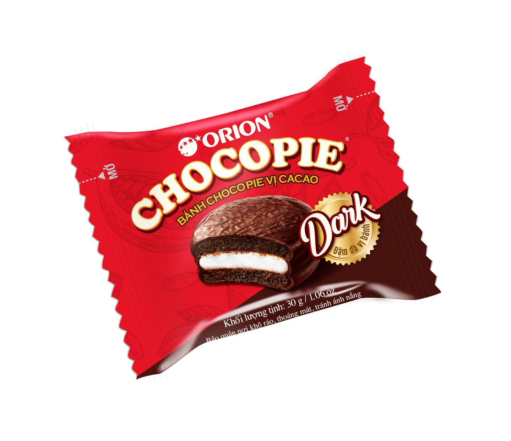 Combo 4 Hộp Bánh ChocoPie ĐẬM vị cacao Orion 360G