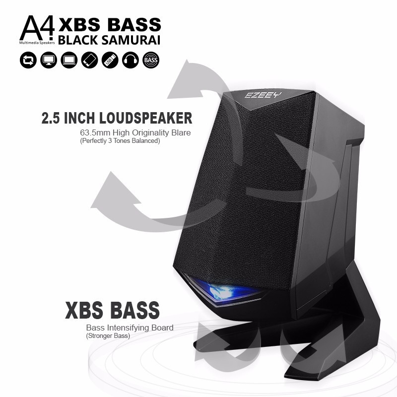 Loa vi tính 2.0 Ezeey A4 Âm thanh hay sử dụng cổng USB nguồn 5V - JL - HÀNG CHÍNH HÃNG