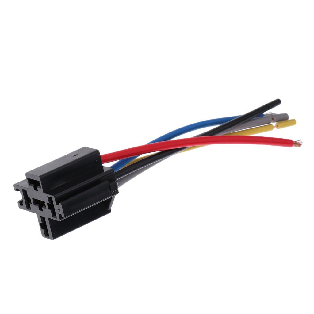 3 Sets 12V 80A SPDT Automotive Car 5Pin Relay and 5 Wires Harness Socket Kit