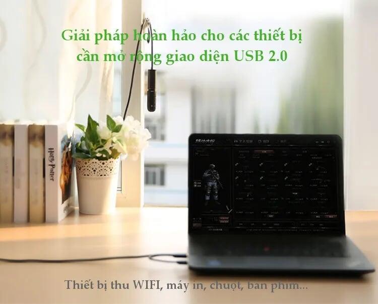 Ugreen UG20213US137TK 5M màu Đen Cáp tín hiệu nối dài USB 2.0 có chip khuếch đại hỗ trợ nguồn USB - HÀNG CHÍNH HÃNG