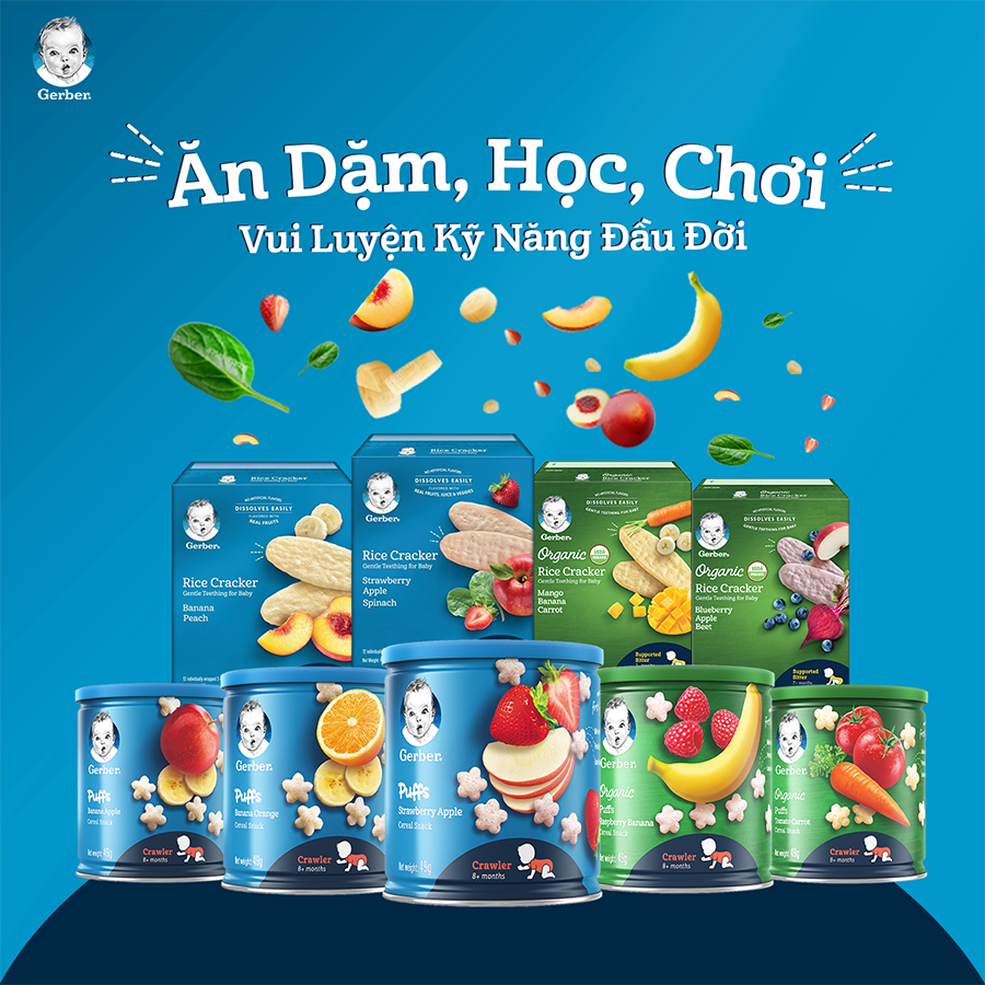 COMBO 2 BÁNH GẠO ĂN DẶM NESTLÉ GERBER CHÍNH HÃNG - COMBO 2 MĂM MĂM BÁNH HỮU CƠ - [TẶNG ĐỒ CHƠI CHO BÉ NGẪU NHIÊN]