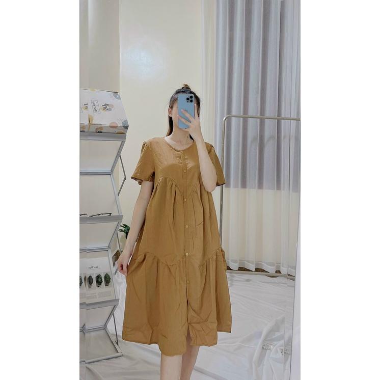 Váy bầu thiết kế đẹp mát suông M99 đầm bầu công sở mùa hè - bauxinh