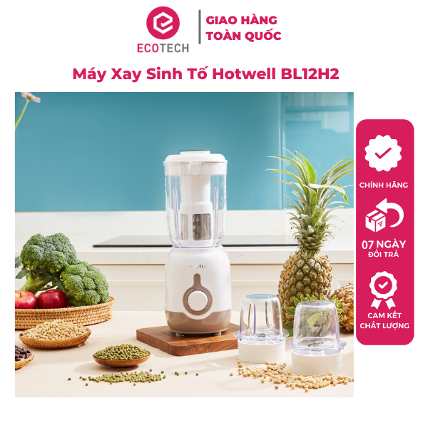 Máy Xay Sinh Tố Hotwell BL12H2, Bảo Hành 12 Tháng, 1 Đổi 1 Trong 100 Ngày, Hàng Chính Hãng