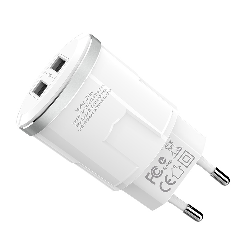 Củ Sạc Hoco C38A - 2 Cổng USB