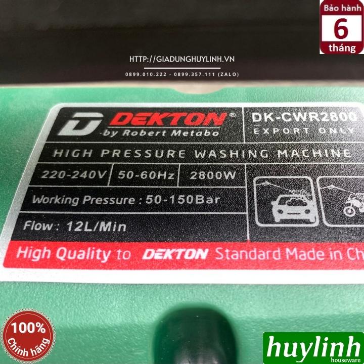 [Chống giật] Máy xịt rửa xe có chỉnh áp Dekton CWR2801 - Công suất 2800W - Hàng chính hãng