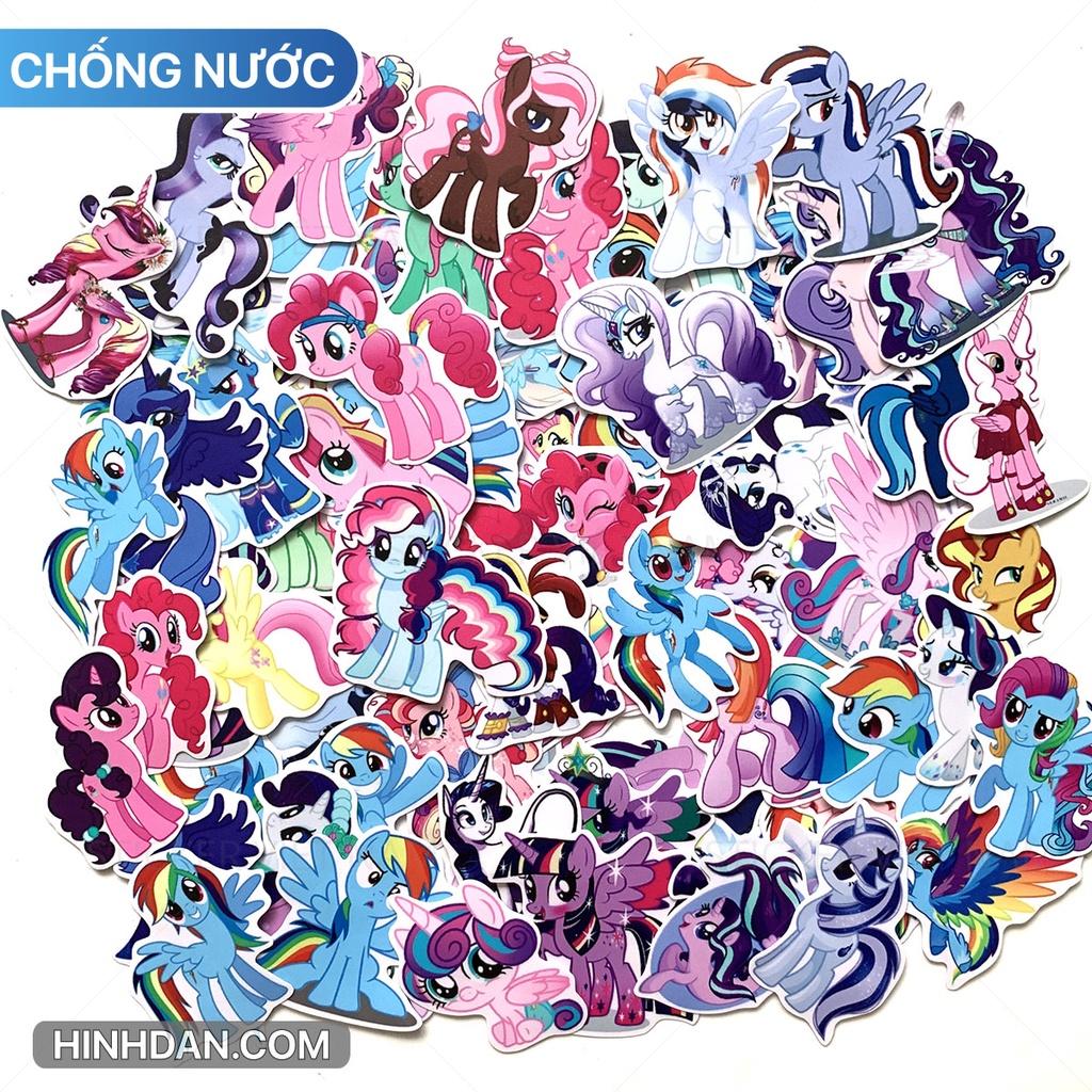 Sticker Ngựa PONY - Dán Trang Trí - Chất Liệu PVC Cán Màng Chất Lượng Cao Chống Nước, Chống Nắng, Không Bong Tróc Phai Màu