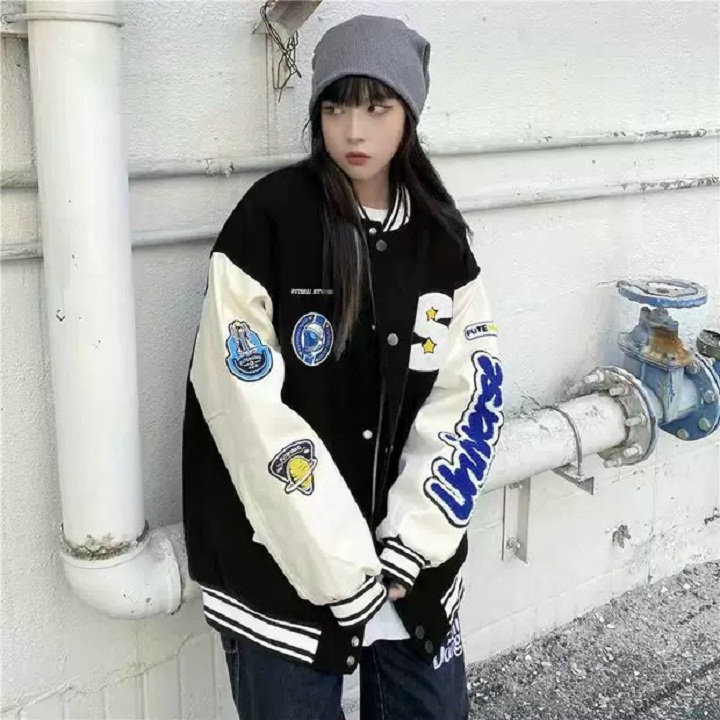 Áo Khoác Dù - Gió 2 lớp chữ S Kiểu Bomber Unisex Nút Bấm - Nam Nữ Hàn Quốc Đẹp - Chống Nắng Và Lạnh